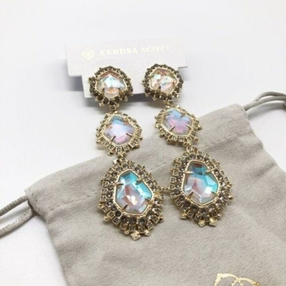 KENDRA SCOTT Aria 14K Gold Plated Clip-On Earrings - Picture 2 of 7